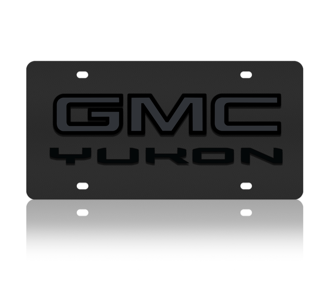 GMC Yukon Blacked Out Carbon Steel License Plate