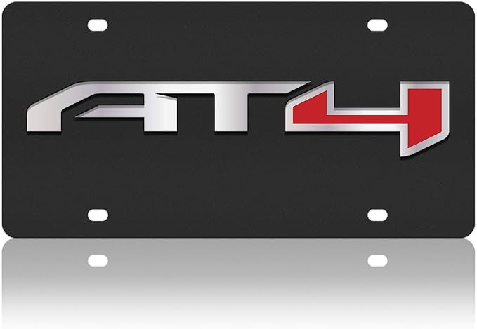 GMC AT4 Carbon Steel License Plate