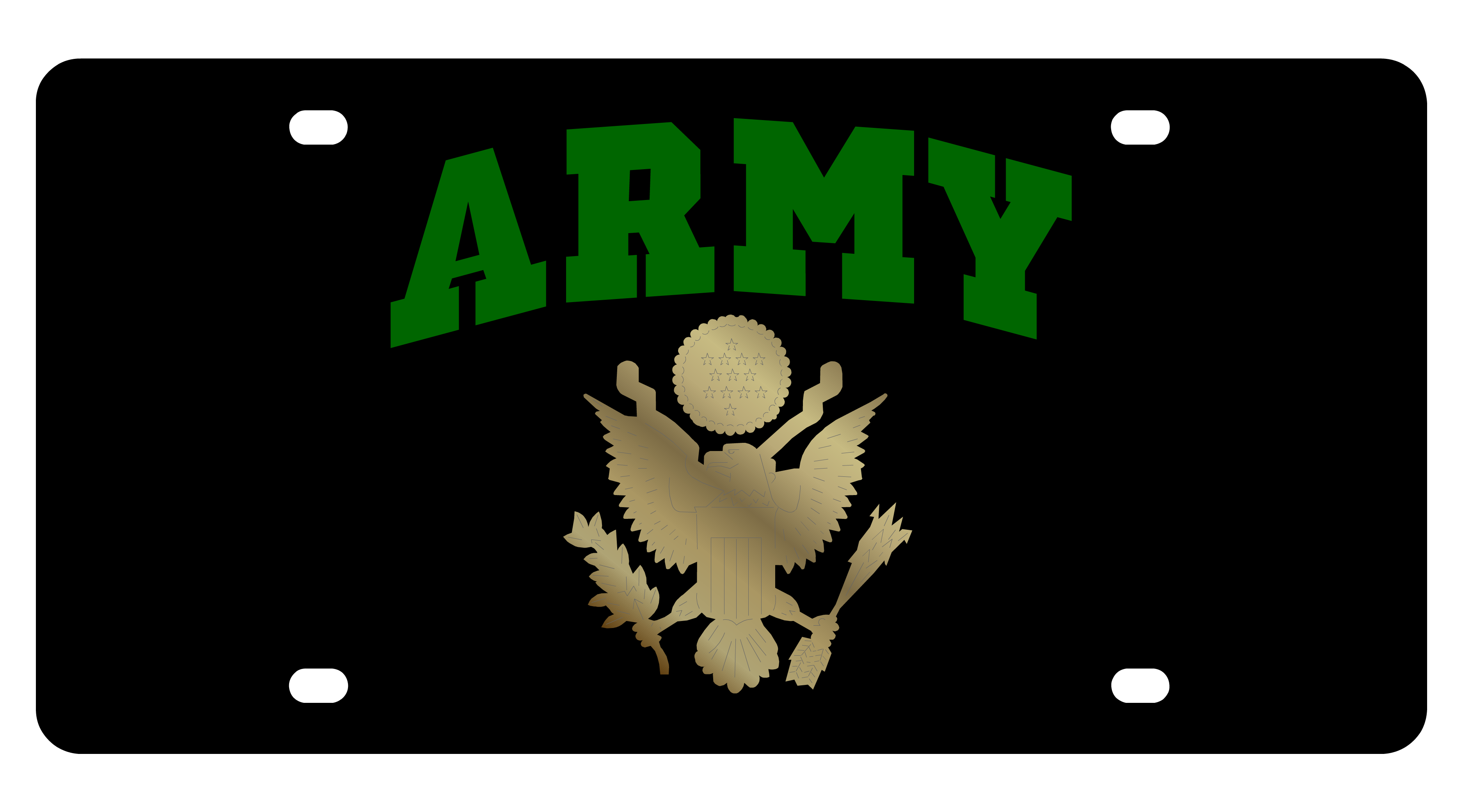 US Army Carbon Steel License Plate