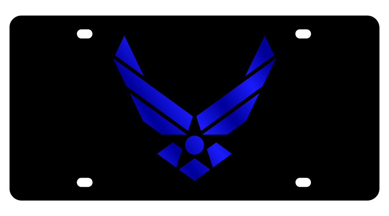 Air Force Carbon Steel License Plate