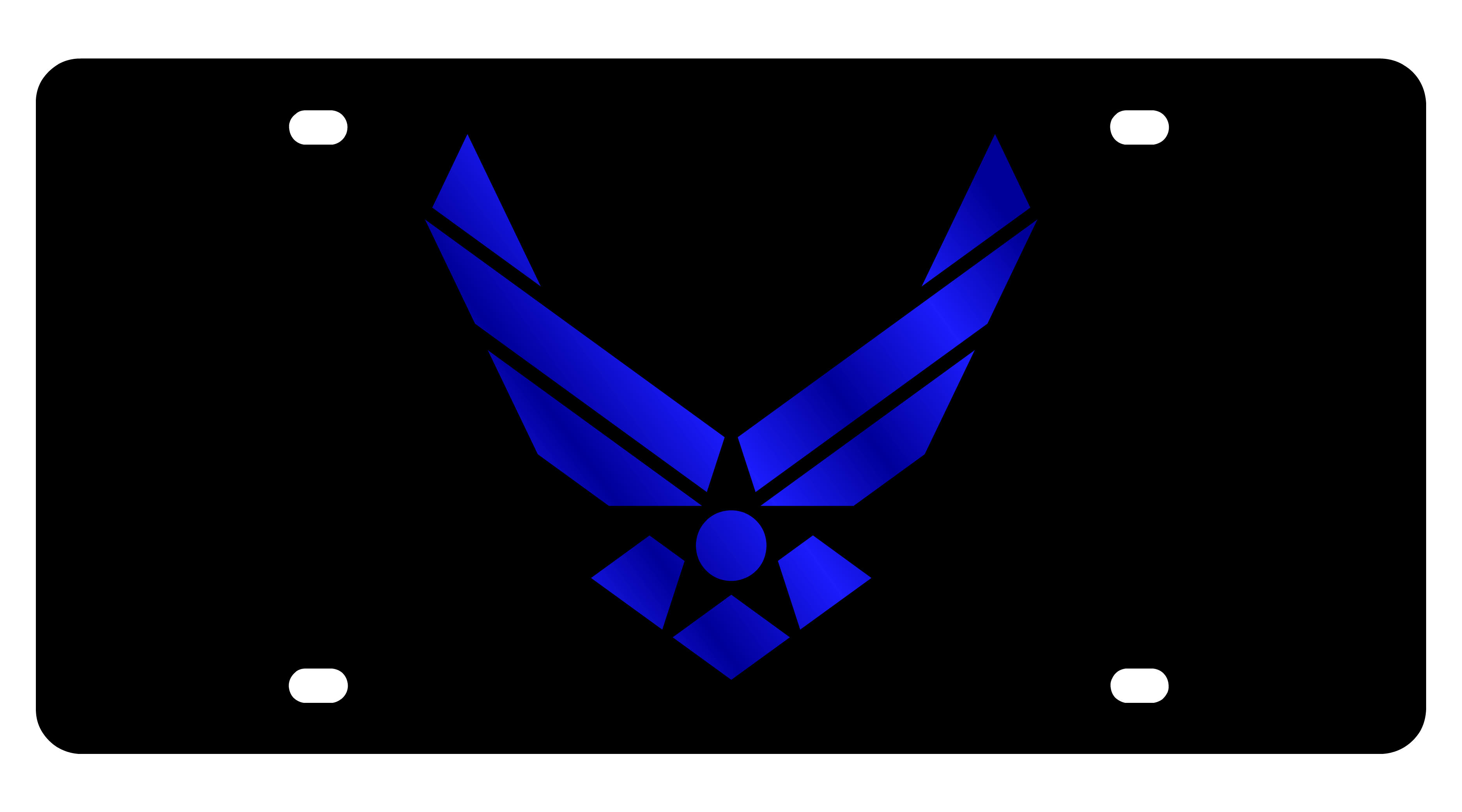 Air Force Carbon Steel License Plate