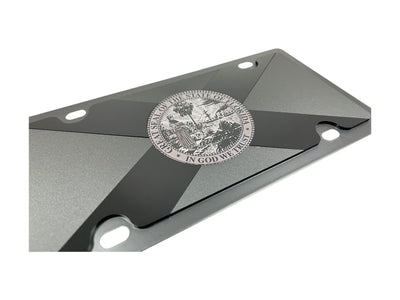 Florida State Flag Blacked Out Carbon Steel License Plate