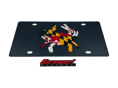 Maryland Crab State Flag Carbon Steel License Plate