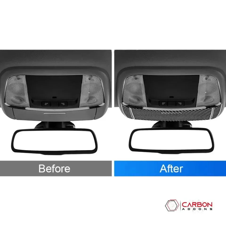 [3pcs] Real Carbon Fiber Overhead Light Trim Overlay for 2011+ Dodge Durango