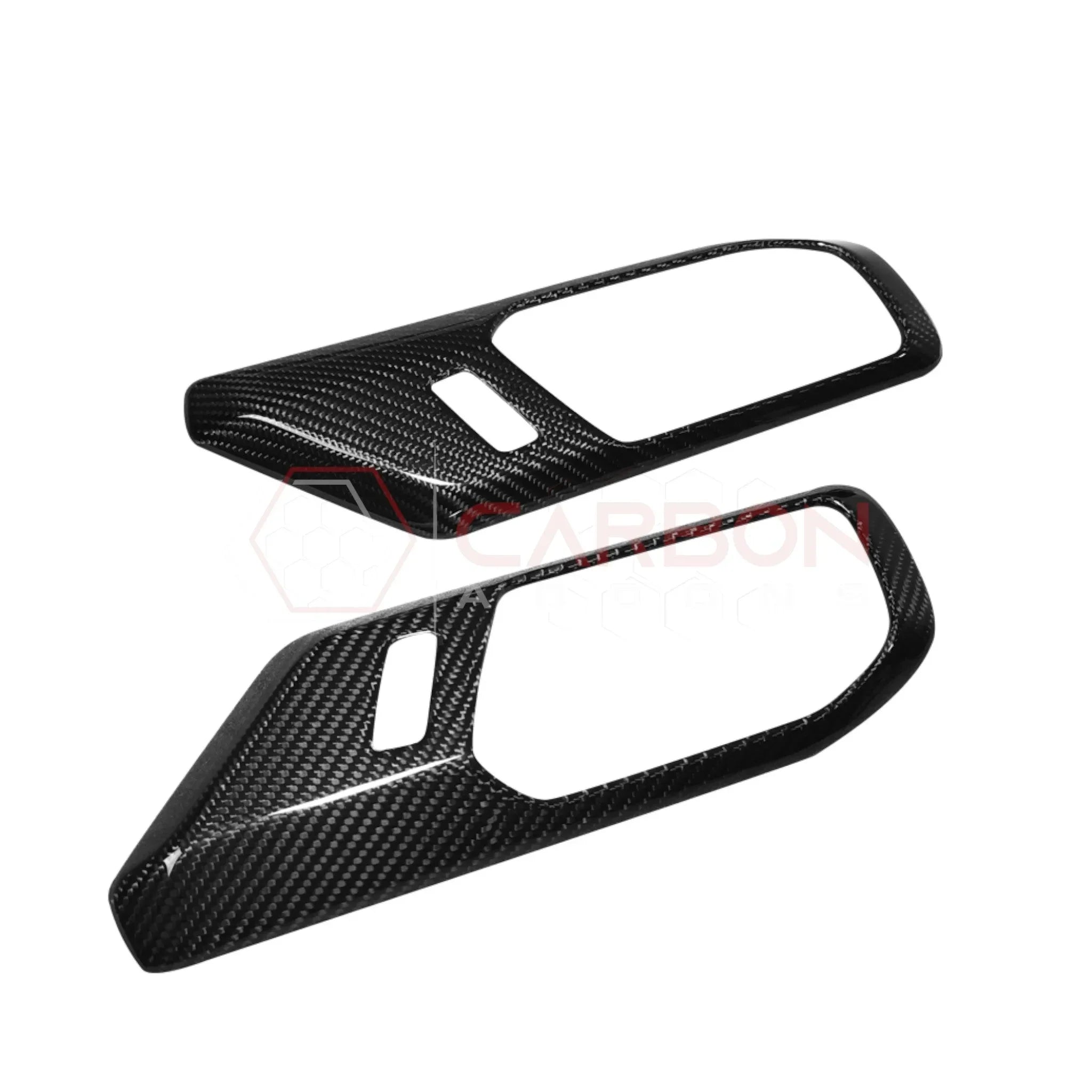 Real Carbon Fiber Interior Door Handle Trim Covers For 2021+ Ford Bronco