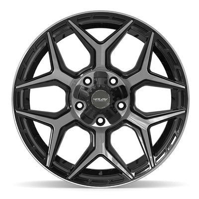 Set of 4 4Play 4P06 20x9 Gloss Black Brushed with Tinted Clear wheel, 5x127/5x139.7, 0mm offset
