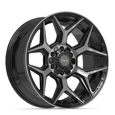 Set of 4 4Play 4P06 20x9 Gloss Black Brushed with Tinted Clear wheel, 6x135/6x139.7, 0mm offset