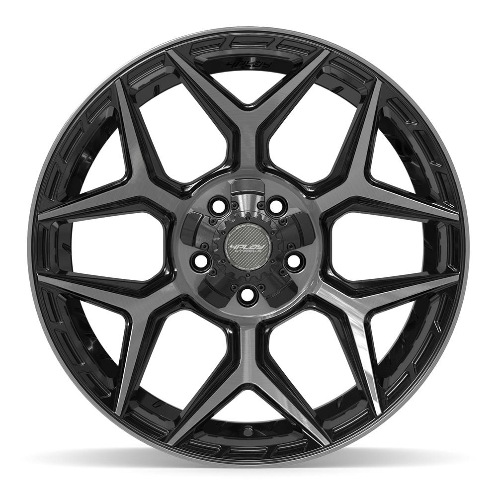 4Play 4P06 20x10 Gloss Black Brushed with Tinted Clear wheel, 5x127/5x139.7, -18mm offset