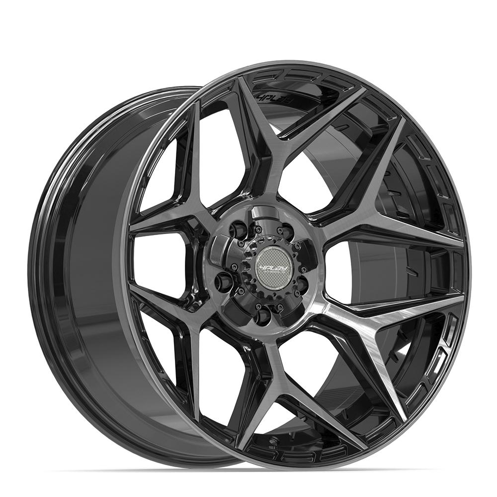 4Play 4P06 20x10 Gloss Black Brushed with Tinted Clear wheel, 5x127/5x139.7, -18mm offset