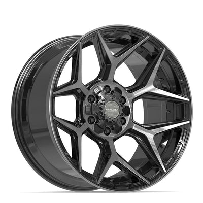 4Play 4P06 20x10 Gloss Black Brushed with Tinted Clear wheel, 6x135/6x139.7, -18mm offset