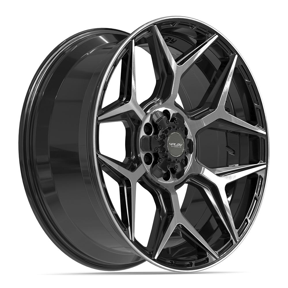 4Play 4P06 22x9 Gloss Black Brushed with Tinted Clear wheel, 6x135/6x139.7, 12mm offset