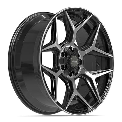 Set of 4 4Play 4P06 22x9 Gloss Black Brushed with Tinted Clear wheel, 6x135/6x139.7, +12mm offset