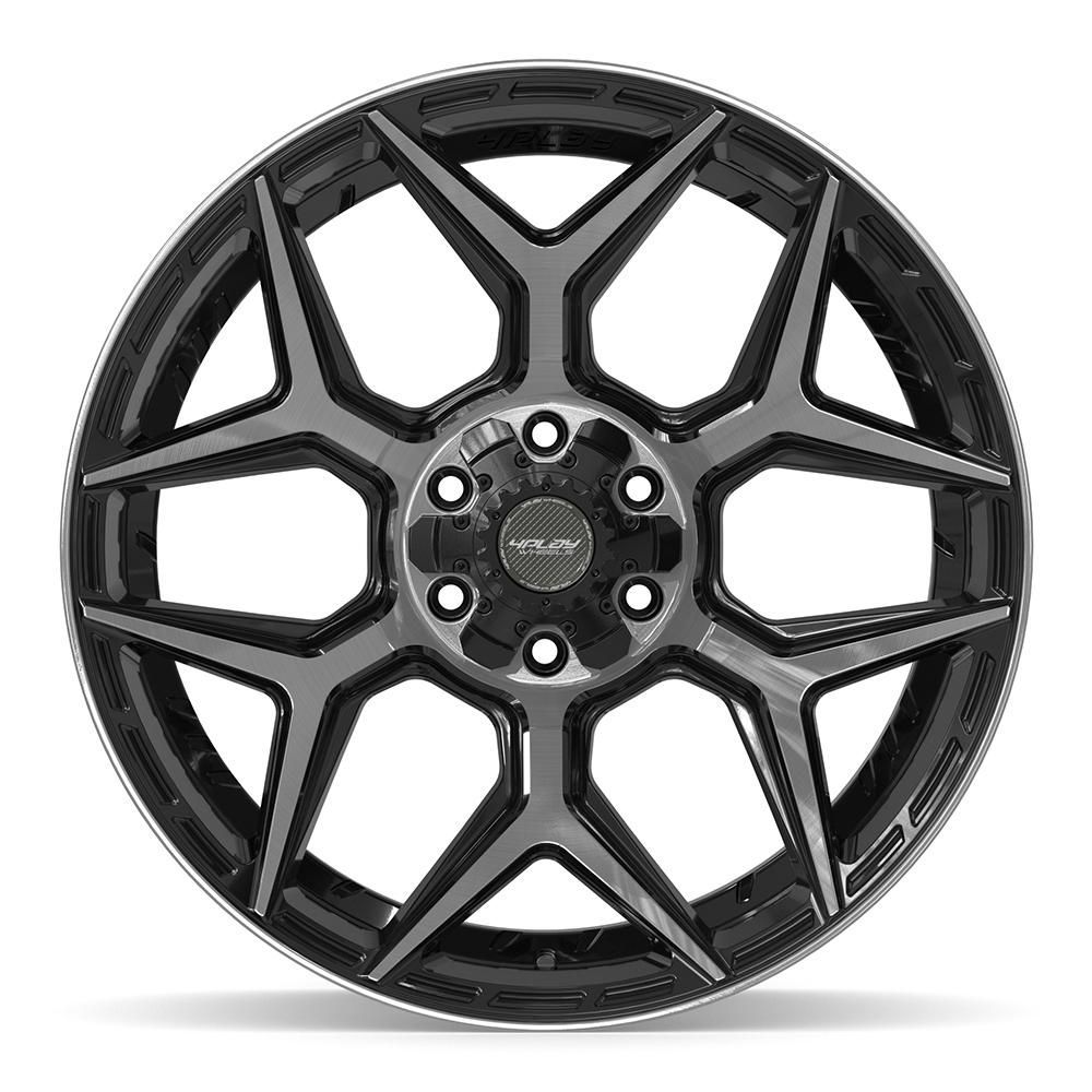 4Play 4P06 22x10 Gloss Black Brushed with Tinted Clear wheel, 6x135/6x139.7, -18mm offset
