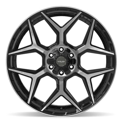 Set of 4 4Play 4P06 24x10 Gloss Black Brushed with Tinted Clear wheel, 6x135/6x139.7, +18mm offset