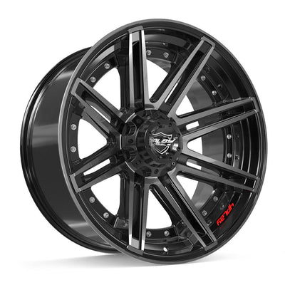 4Play 4P08 22x10 Gloss Black Brushed with Tinted Clear wheel, 6x135/6x139.7, -18mm offset