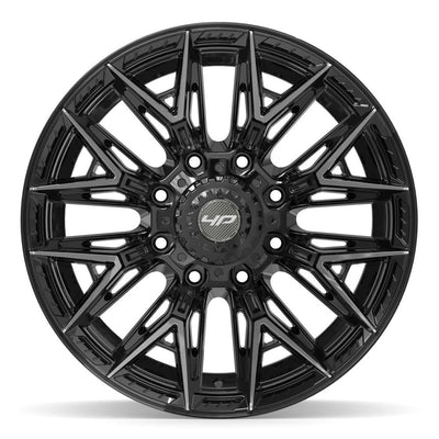 4Play 4P40 20x10 Gloss Black Brushed with Tinted Clear wheel, 8x180, -18mm offset