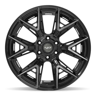 Set of 4 4Play 4P40 22x10 Gloss Black Brushed with Tinted Clear wheel, 6x135/6x139.7, -18mm offset