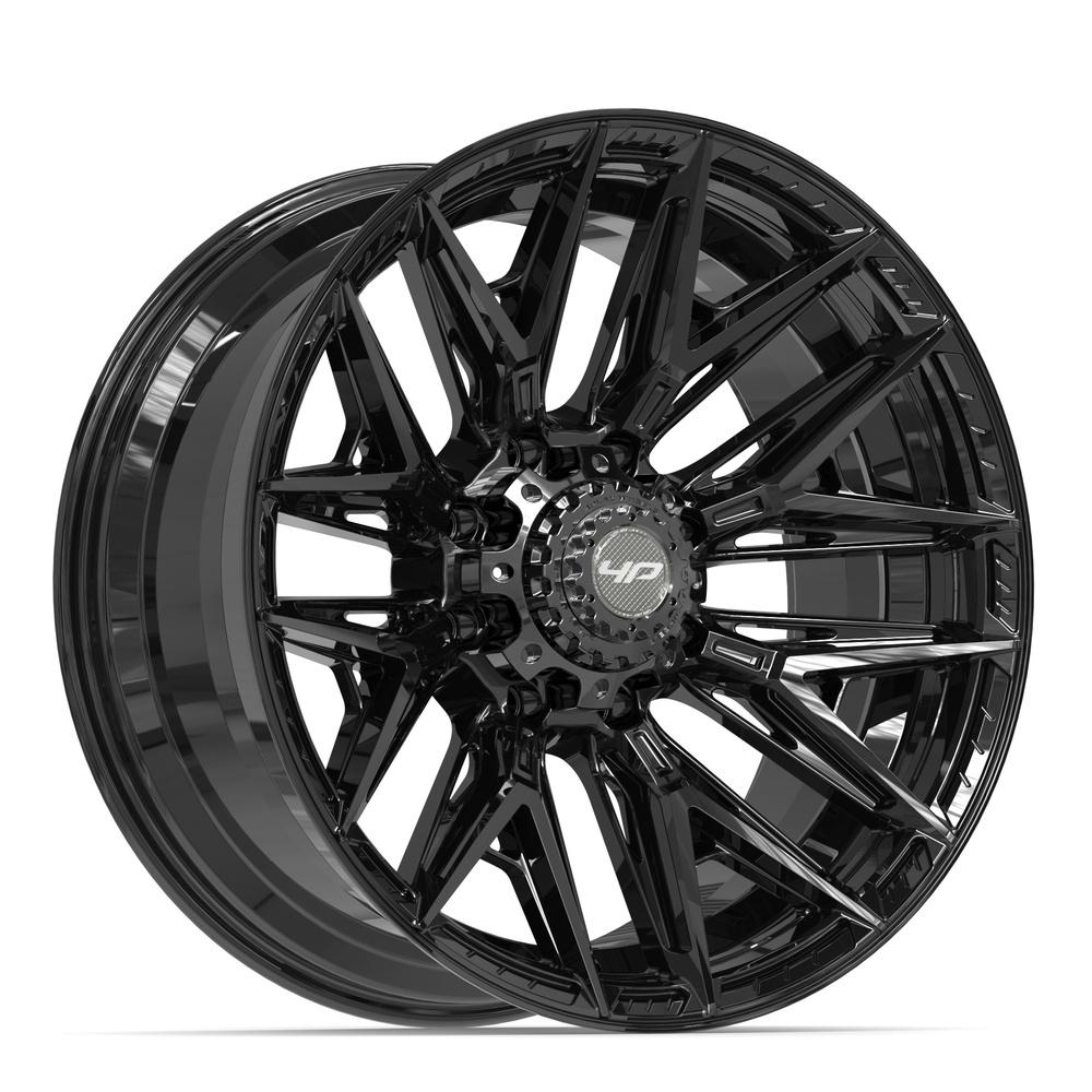 Set of 4 4Play 4P40 22x10 Gloss Black wheel, 8x170, -18mm offset