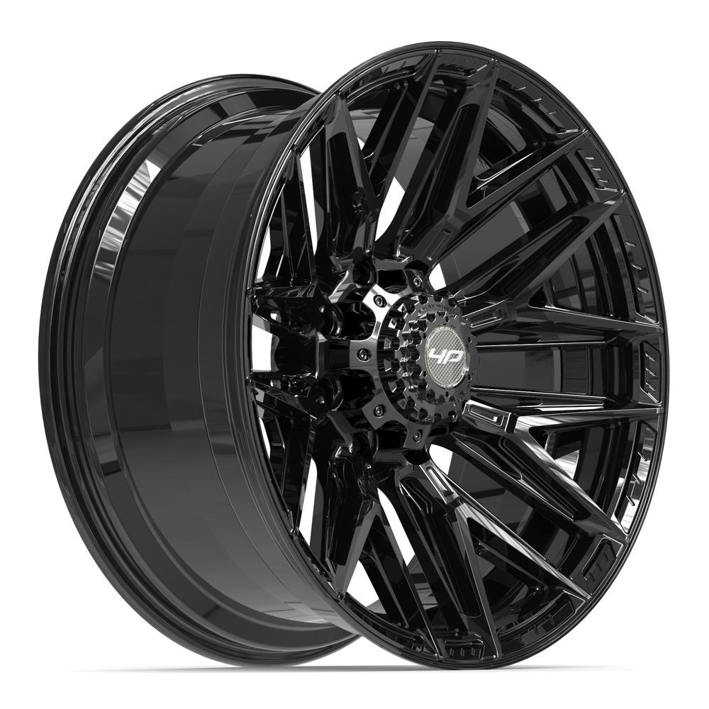 Set of 4 4Play 4P40 22x10 Gloss Black wheel, 8x180, -18mm offset