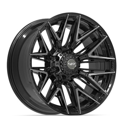 Set of 4 4Play 4P40 22x10 Gloss Black Brushed with Tinted Clear wheel, 8x180, -18mm offset