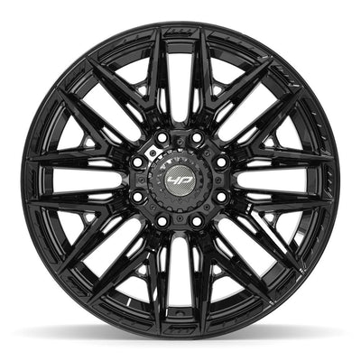 Set of 4 4Play 4P40 22x12 Gloss Black wheel, 8x170, -44mm offset