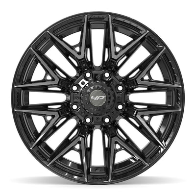Set of 4 4Play 4P40 22x12 Gloss Black Brushed with Tinted Clear wheel, 8x170, -44mm offset