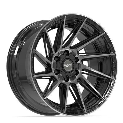 Set of 4 4Play 4P42 20x10 Gloss Black Brushed with Tinted Clear wheel, 6x135/6x139.7, -18mm offset