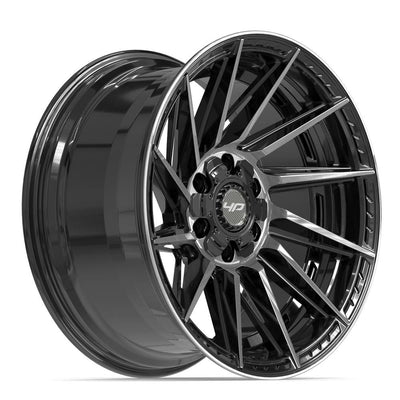 Set of 4 4Play 4P42 20x10 Gloss Black Brushed with Tinted Clear wheel, 6x135/6x139.7, -18mm offset