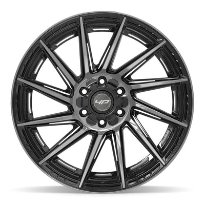 Set of 4 4Play 4P42 22x10 Gloss Black Brushed with Tinted Clear wheel, 6x135/6x139.7, -18mm offset