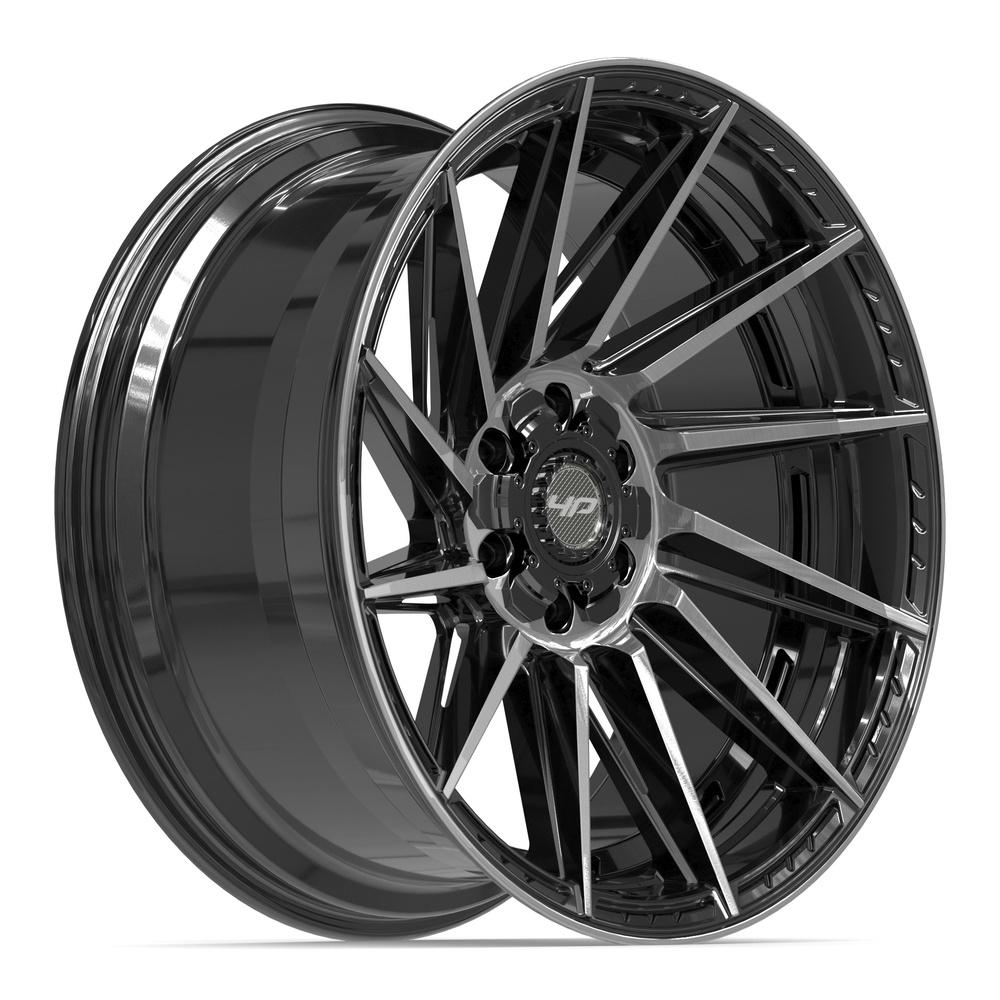 Set of 4 4Play 4P42 22x10 Gloss Black Brushed with Tinted Clear wheel, 6x135/6x139.7, -18mm offset