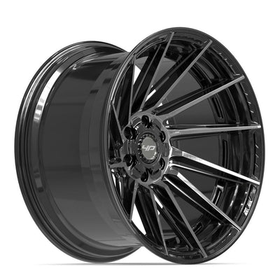 Set of 4 4Play 4P42 22x12 Gloss Black Brushed with Tinted Clear wheel, 6x135/6x139.7, -44mm offset