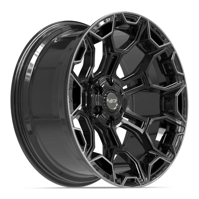 Set of 4 4Play 4P43 22x10 Gloss Black Brushed with Tinted Clear wheel, 6x135/6x139.7, -18mm offset