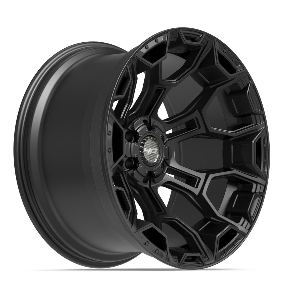 Set of 4 4Play 4P43 22x12 Satin Black wheel, 6x135/6x139.7, -44mm offset