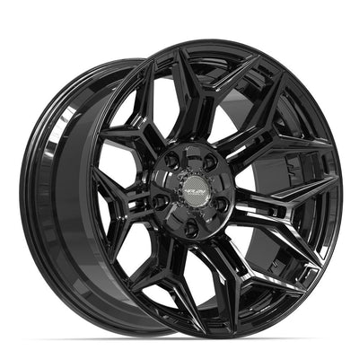 Set of 4 4Play 4P44 20x10 Gloss Black wheel, 5x127/5x139.7, -18mm offset