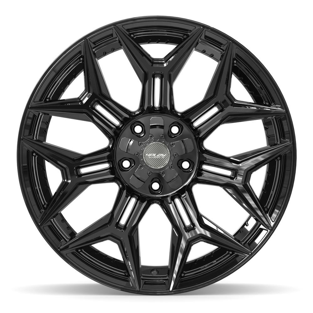 Set of 4 4Play 4P44 22x10 Gloss Black wheel, 5x127/5x139.7, -18mm offset