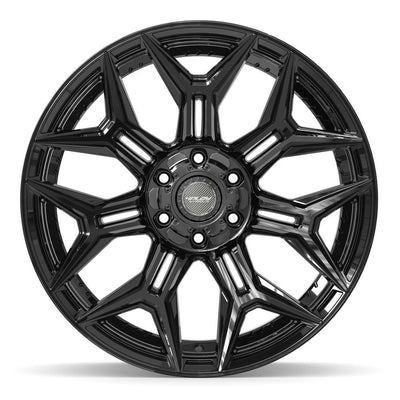 Set of 4 4Play 4P44 22x10 Gloss Black wheel, 6x135/6x139.7, -18mm offset