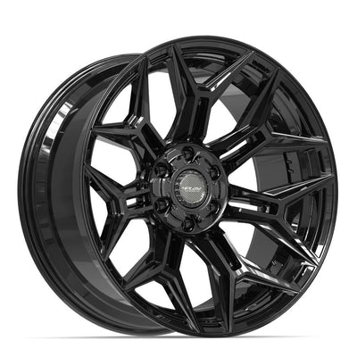 Set of 4 4Play 4P44 22x10 Gloss Black wheel, 6x135/6x139.7, -18mm offset