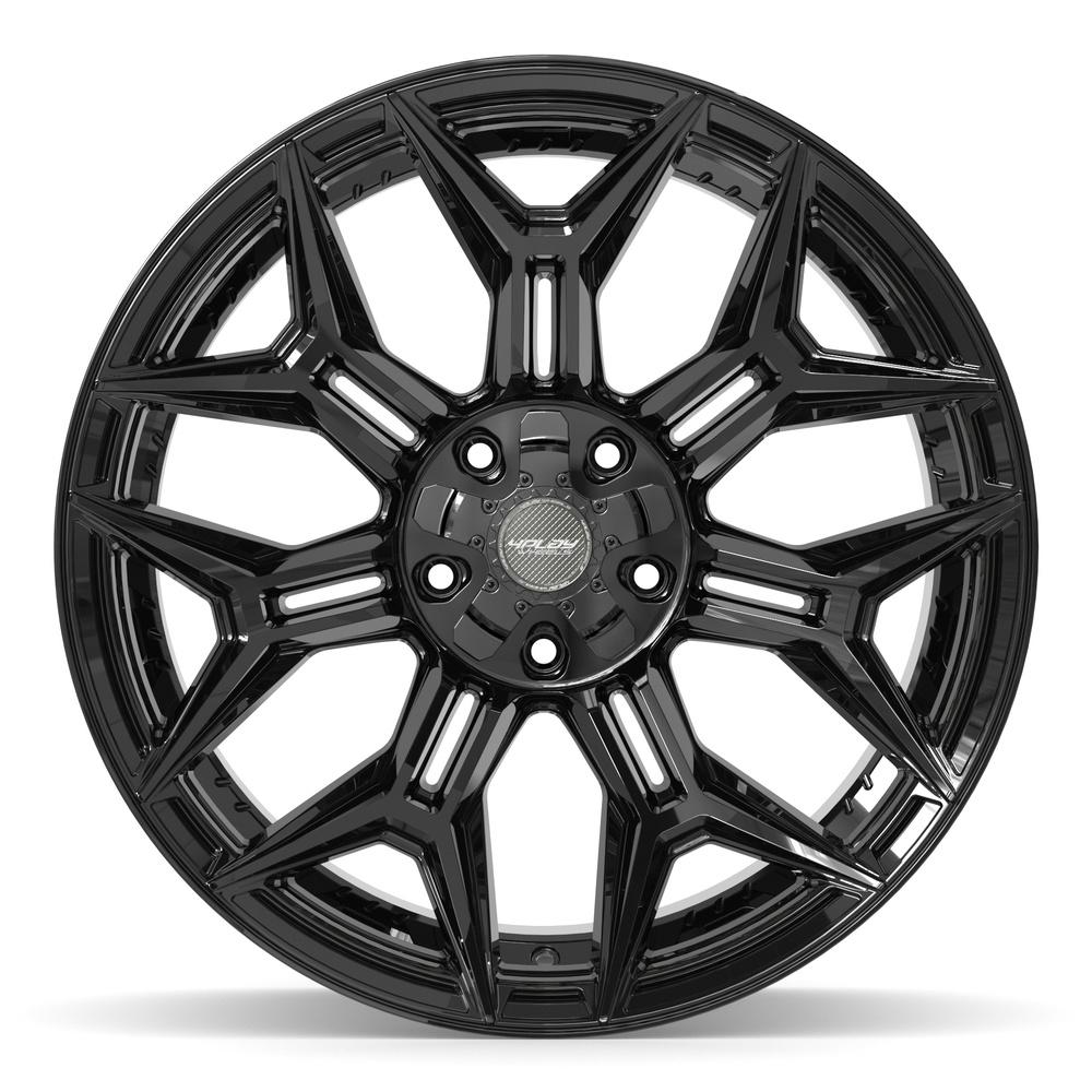 Set of 4 4Play 4P44 22x12 Gloss Black wheel, 5x127/5x139.7, -44mm offset