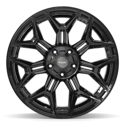 Set of 4 4Play 4P44 22x12 Gloss Black wheel, 5x127/5x139.7, -44mm offset