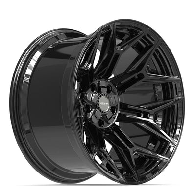 Set of 4 4Play 4P44 22x12 Gloss Black wheel, 5x127/5x139.7, -44mm offset