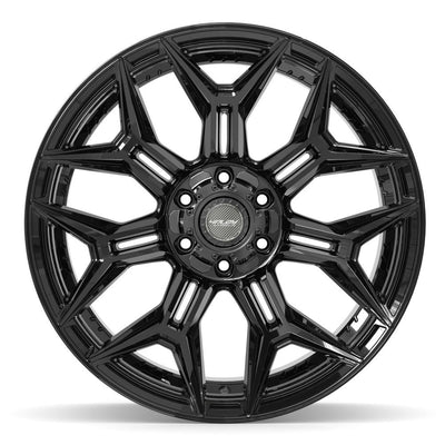 Set of 4 4Play 4P44 22x12 Gloss Black wheel, 6x135/6x139.7, -44mm offset