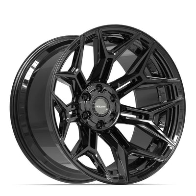 Set of 4 4Play 4P44 22x12 Gloss Black wheel, 6x135/6x139.7, -44mm offset