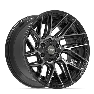 Set of 4 4Play 4P45 20x10 Gloss Black Brushed with Tinted Clear wheel, 6x135/6x139.7, -18mm offset