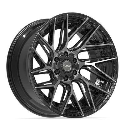 Set of 4 4Play 4P45 22x10 Gloss Black Brushed with Tinted Clear wheel, 6x135/6x139.7, -18mm offset