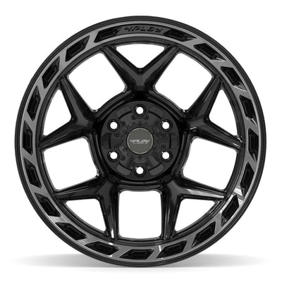 Set of 4 4Play 4P55 20x12 Gloss Black Brushed with Tinted Clear wheel, 6x135/6x139.7, -44mm offset