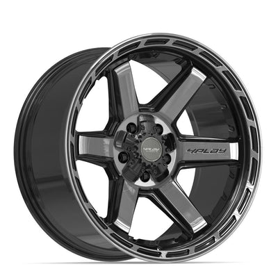4Play 4P63 20x10 Gloss Black Brushed with Tinted Clear wheel, 5x127/5x139.7, -18mm offset