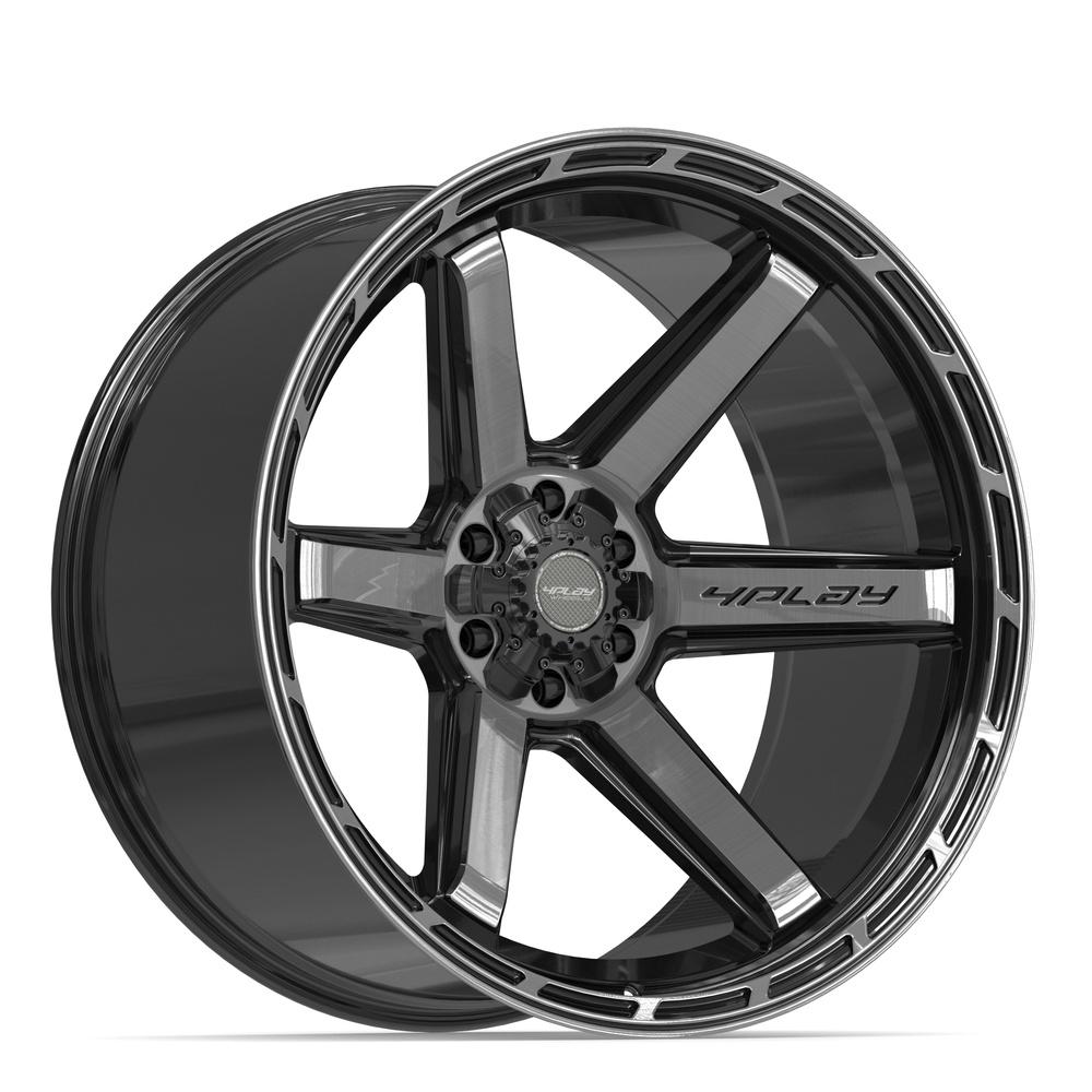 4Play 4P63 24x12 Gloss Black Brushed with Tinted Clear wheel, 6x135/6x139.7, -44mm offset