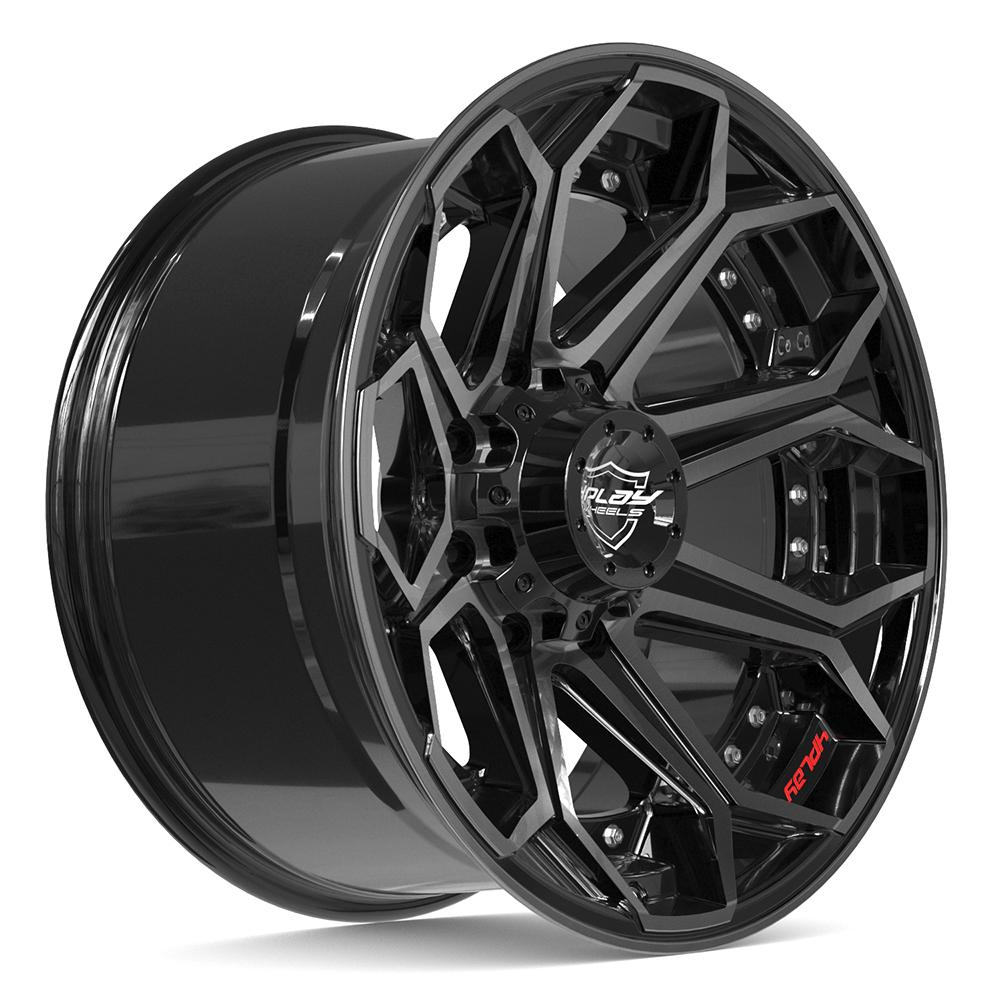 4Play 4P80R 20x10 Gloss Black Brushed with Tinted Clear wheel, 8x170, -24mm offset