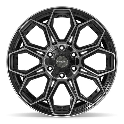 Set of 4 4Play 4P83 20x9 Gloss Black Brushed with Tinted Clear wheel, 6x135/6x139.7, 0mm offset