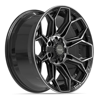 Set of 4 4Play 4P83 20x9 Gloss Black Brushed with Tinted Clear wheel, 6x135/6x139.7, 0mm offset